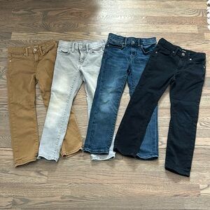 Old Navy Kids Jeans Bundle - Brown, Light Gray, Blue, Black